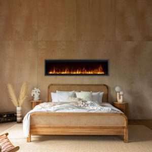 electric fire installed in bedroom