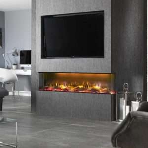dimplex vivente electric fire built into featurewall