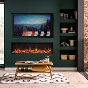 electric fire feature wall