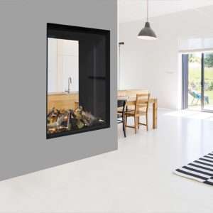 electric fire in modern home