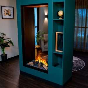 electric fireplace tunnel modern home